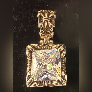 Elegant Sterling Silver and Clear Crystal Pendant